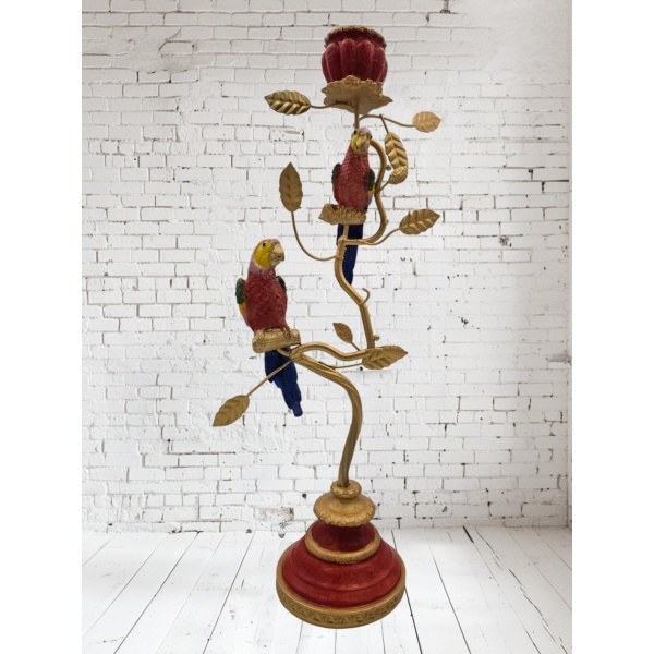 Kandelaar papagaai rood blauw