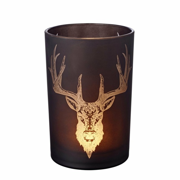 EDZARD Alex orkaanlamp mat zwart H 18 cm