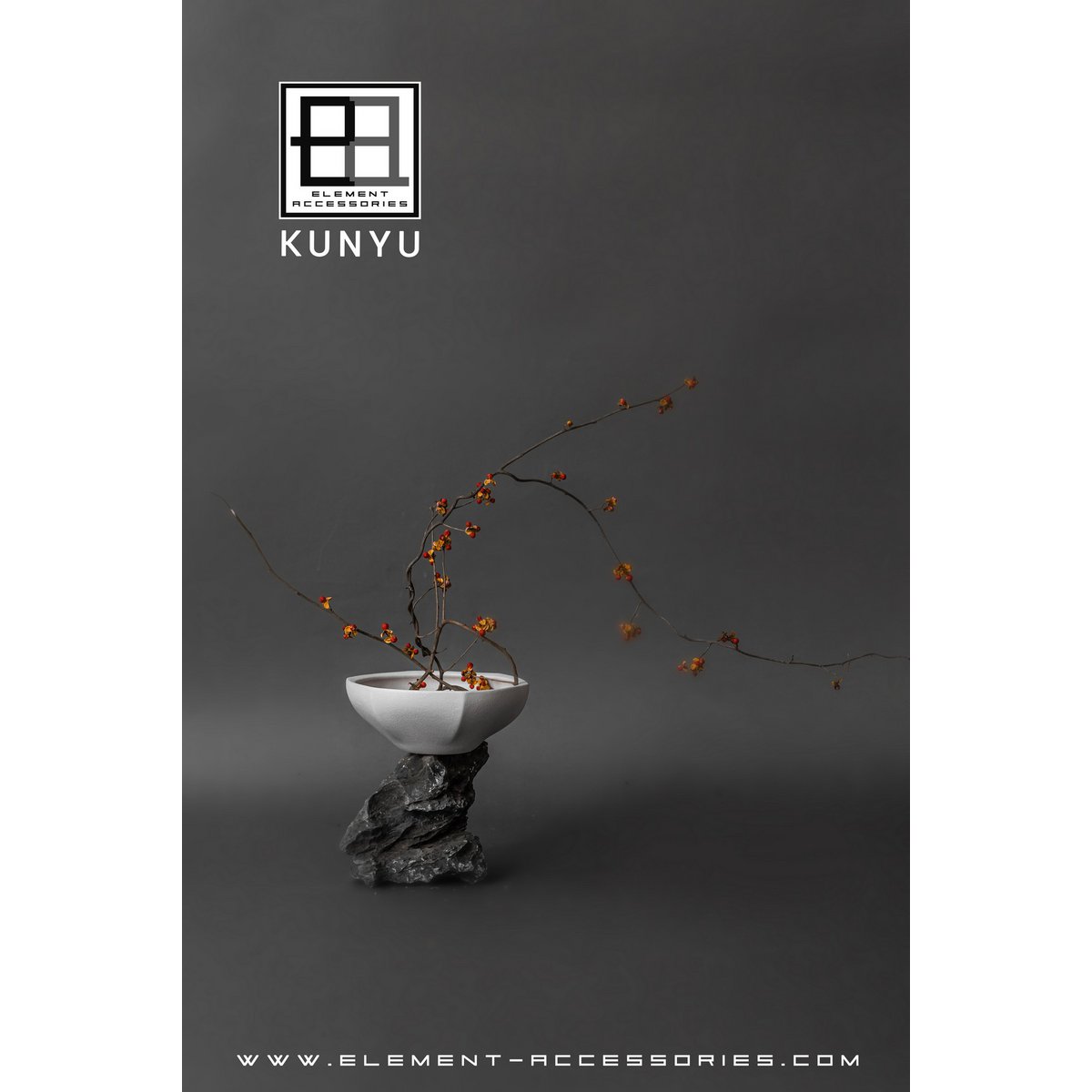 Kom in moderne Aziatische stijl, hoogwaardig design en afwerking, KUNYU22WH