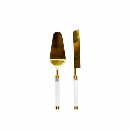Gouden taart en messchop met transparant handvat