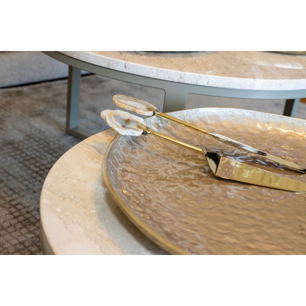 Tarte schop en gouden mes pierre agate beige