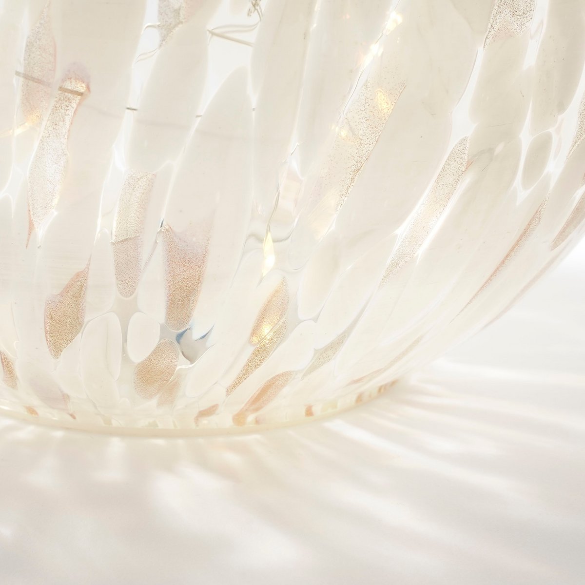 Bollamp met LED Verlichting - H20 x Ø20 cm - Glas - Wit