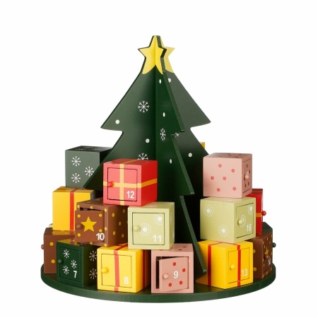 Adventskalender - H30 x Ø28 cm - MDF - 100% FSC - Meerkleurig