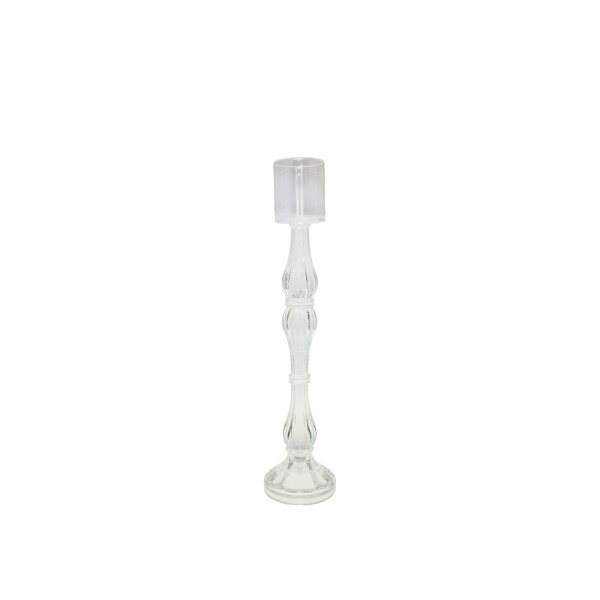 Transparant kandelaars groot model H41cm