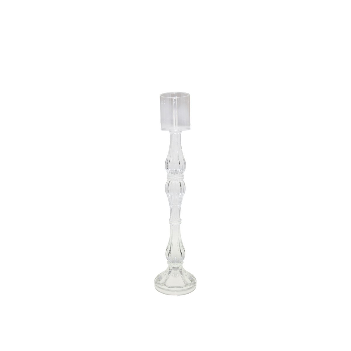 Transparant kandelaars groot model H41cm