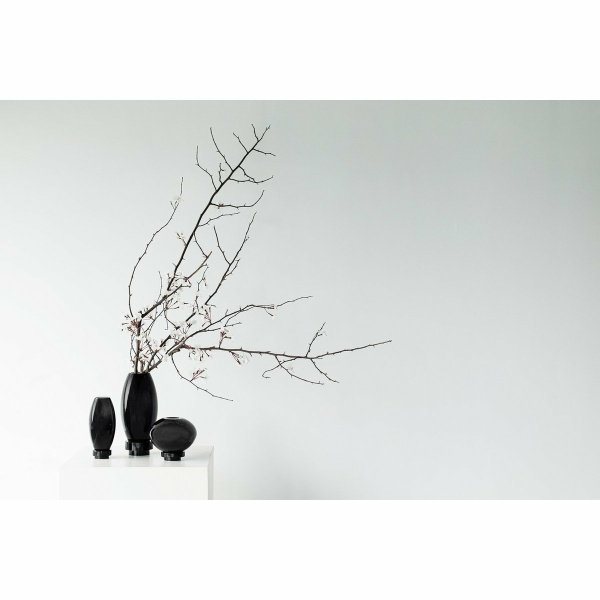 Vaas bolvorm innovatief design, zwart glas, RUD00_Luxury Edition