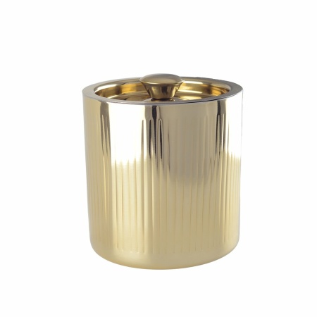 Gouden ijsemmer met geribbeld patroon