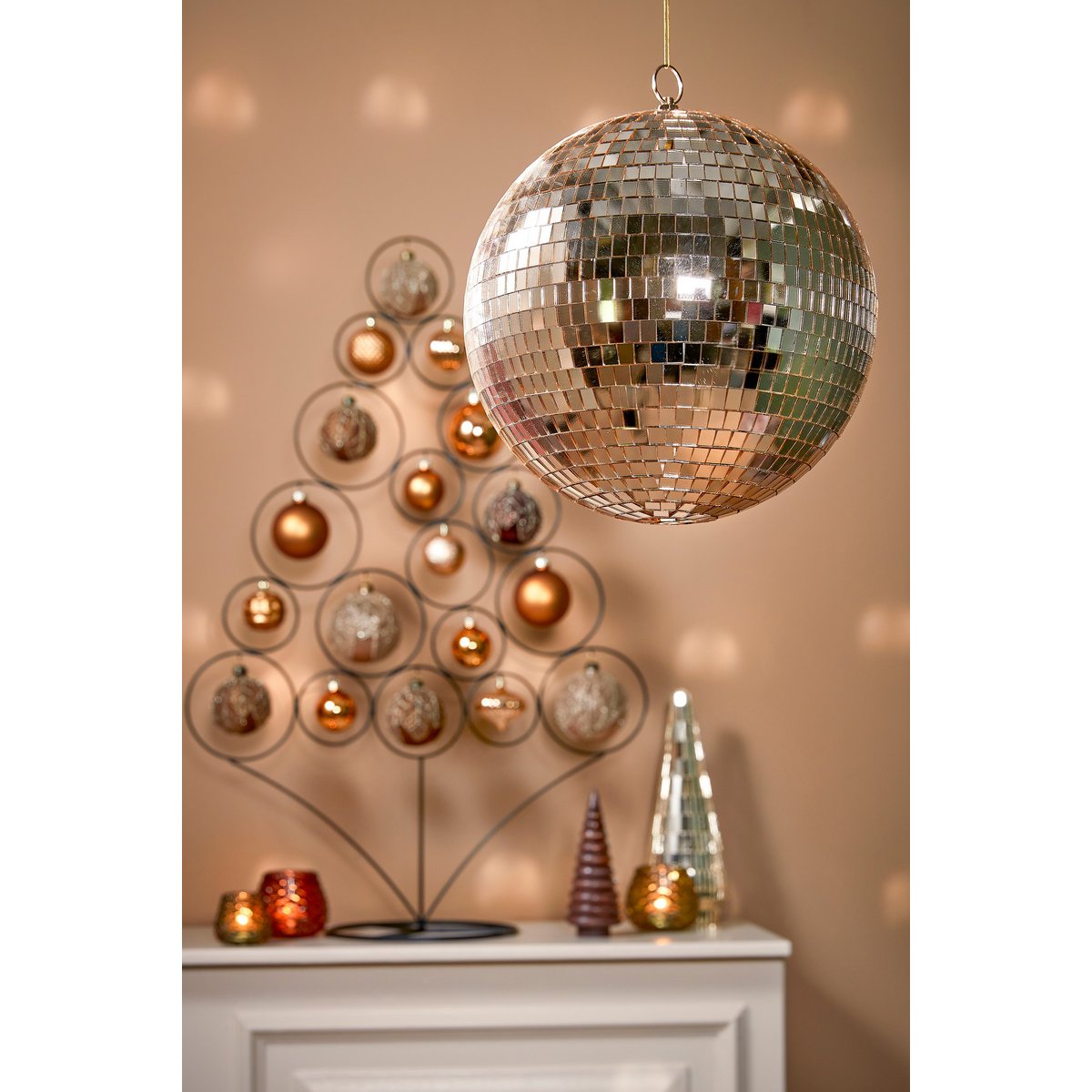 Kerst Discobal - Ø25 cm - Champagne