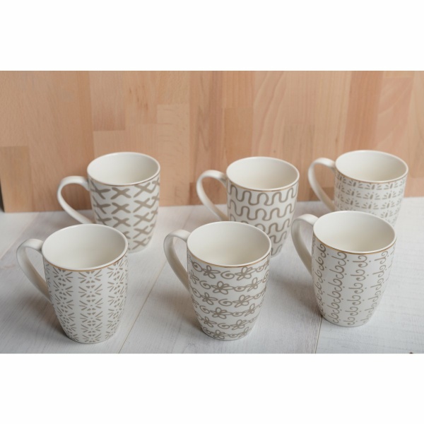350 ml geometrische mokken - veel 6