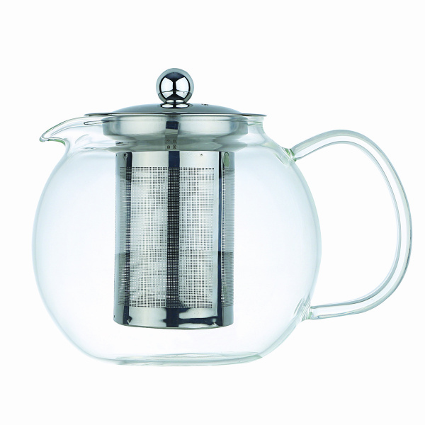 BAL THEEPOT 1L RVS FILTER EN DEKSEL