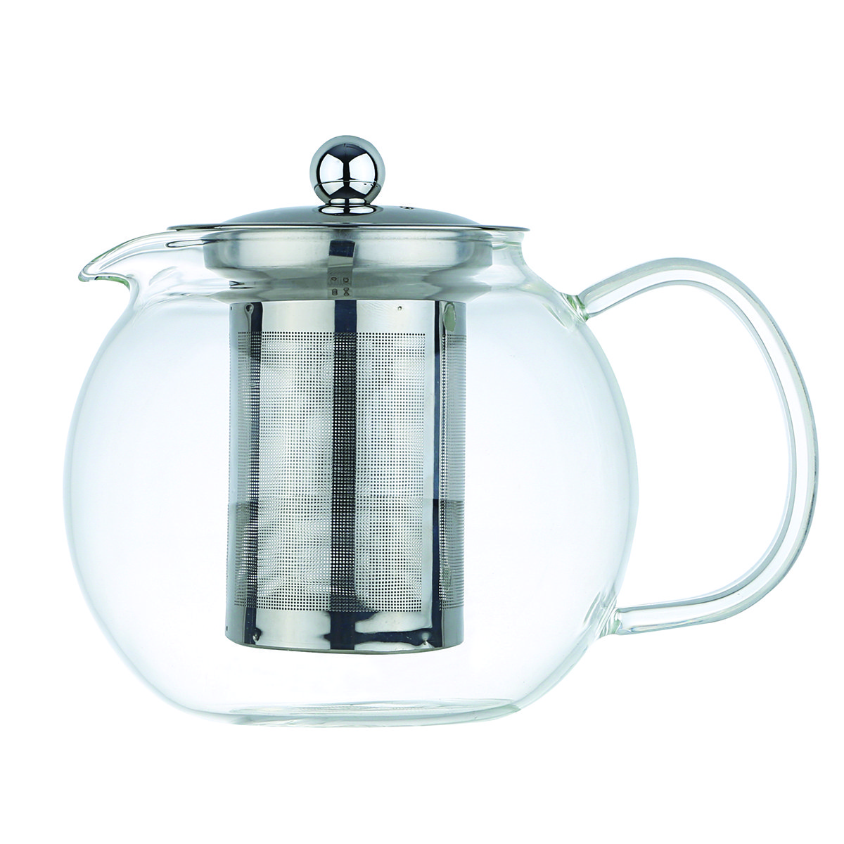 BAL THEEPOT 1L RVS FILTER EN DEKSEL