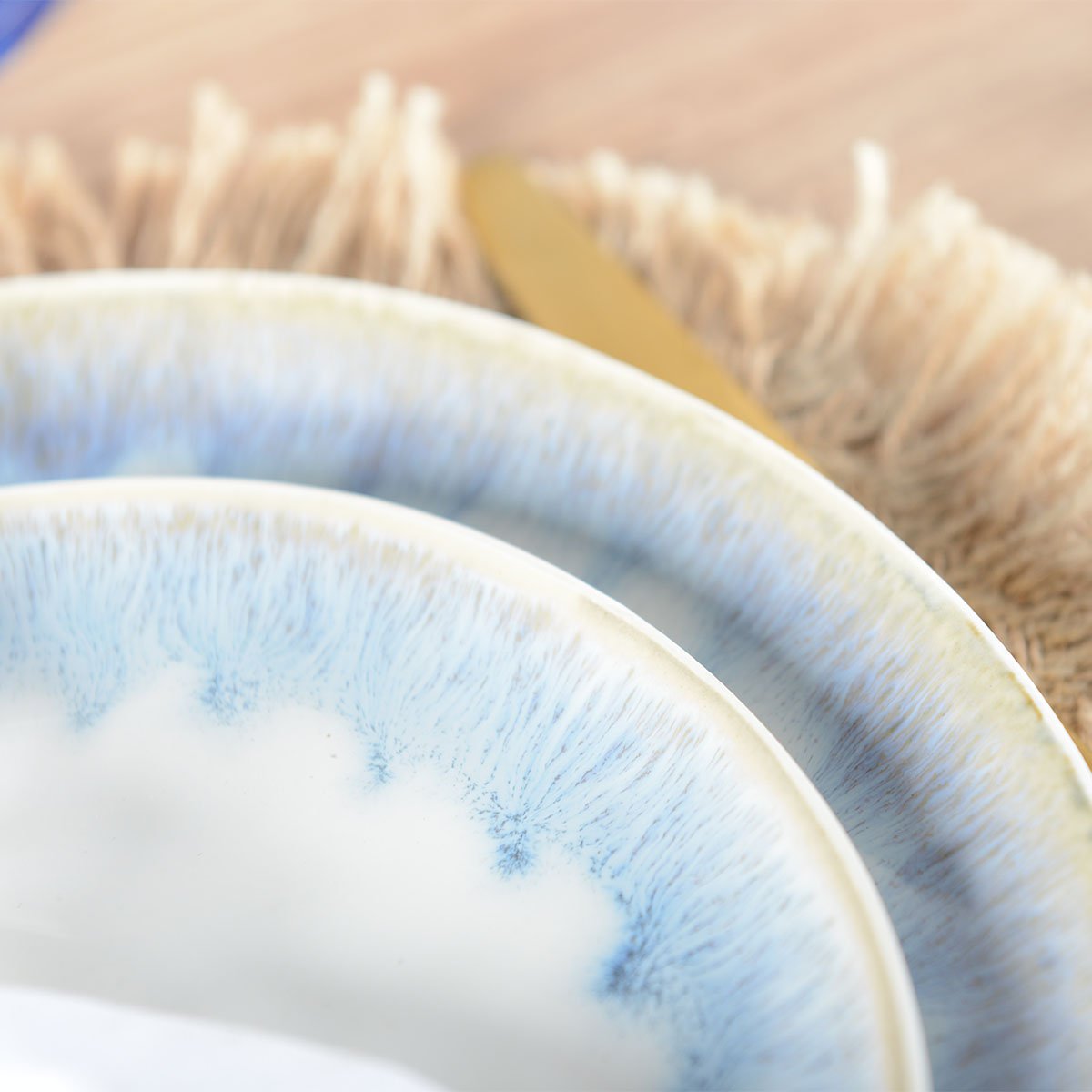 Lichtblauwe dessertplaat 20 cm