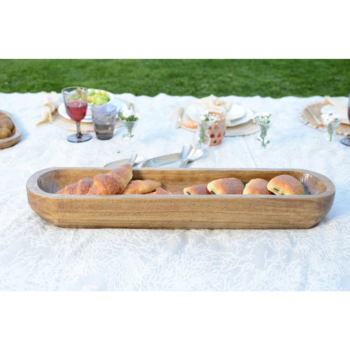 Houten decoratieve snit 81x17x10cm