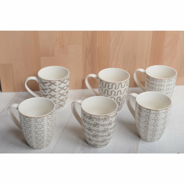 350 ml geometrische mokken - veel 6