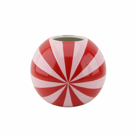 Vaas - Bloemvaas Swirl - Rood/roze - 20x20x20cm