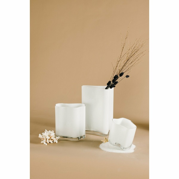 Nieuw modern design grote kom of bord, geïnspireerd op CORAL en Aalto, COR08WH