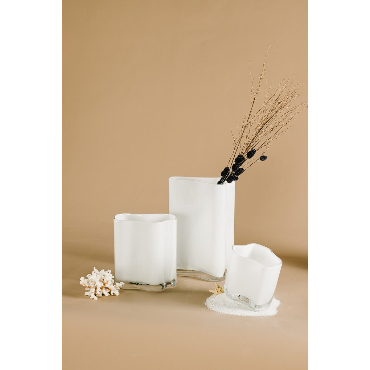 Nieuw modern design grote kom of bord, geïnspireerd op CORAL en Aalto, COR08WH