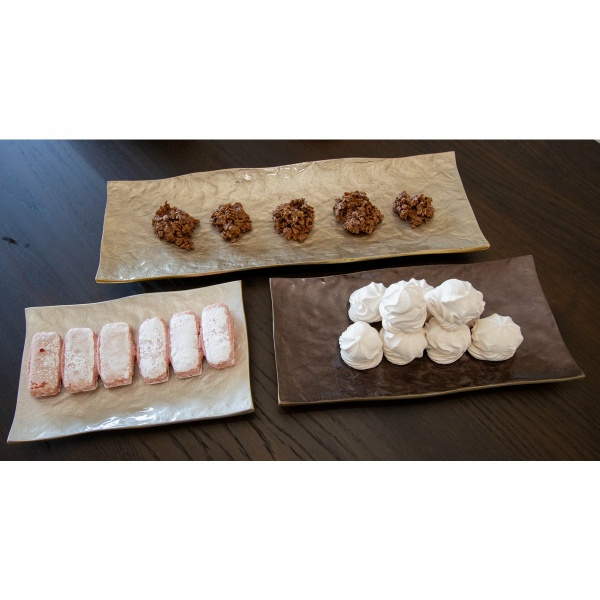 Rechthoekige witte decoratieve snit 25x16x2,5 cm