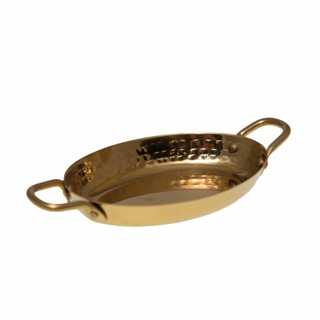 Mini gouden ovale steelpan 15x10.5x2.5 cm
