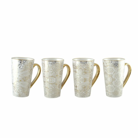 WITTE MOKKEN ABSTRACT ONTWERP - SET VAN 4