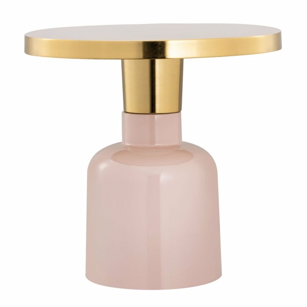 Bijzettafel rond ø 45 H 45 cm Decoratieve tafel Lampentafel Salontafel Glamtafel Metaal en email
