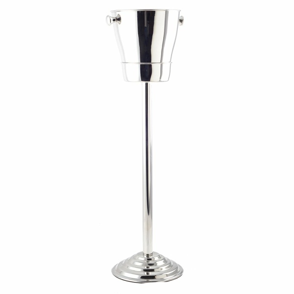 Roestvrijstalen voet champagne emmer h.84 cm