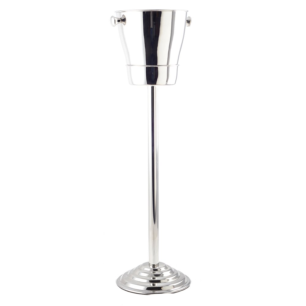 Roestvrijstalen voet champagne emmer h.84 cm