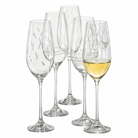 Set van 6 tempo champagne fluiten