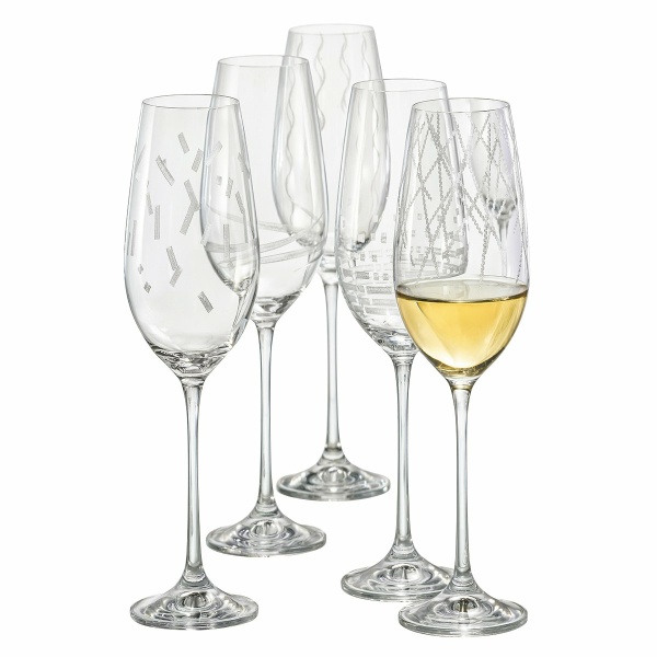 Set van 6 tempo champagne fluiten