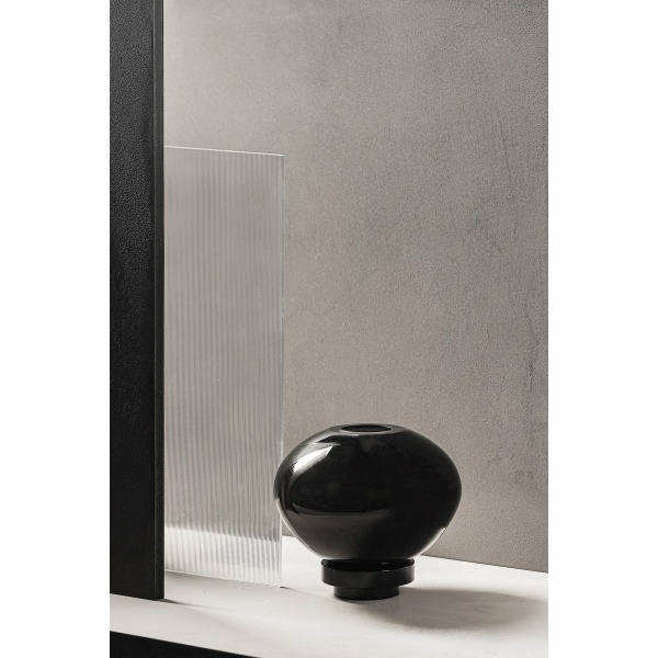 Vaas bolvorm innovatief design, zwart glas, RUD00_Luxury Edition