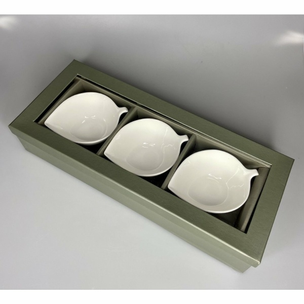 Set van 3 aperitif -bekers met plaatbladblad