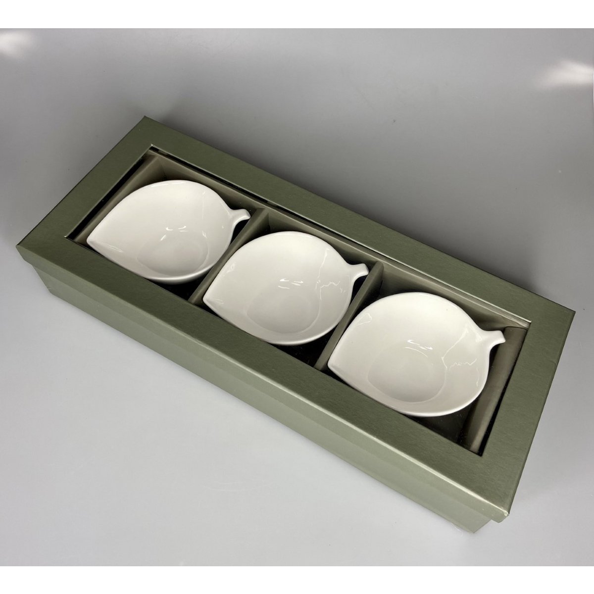Set van 3 aperitif -bekers met plaatbladblad