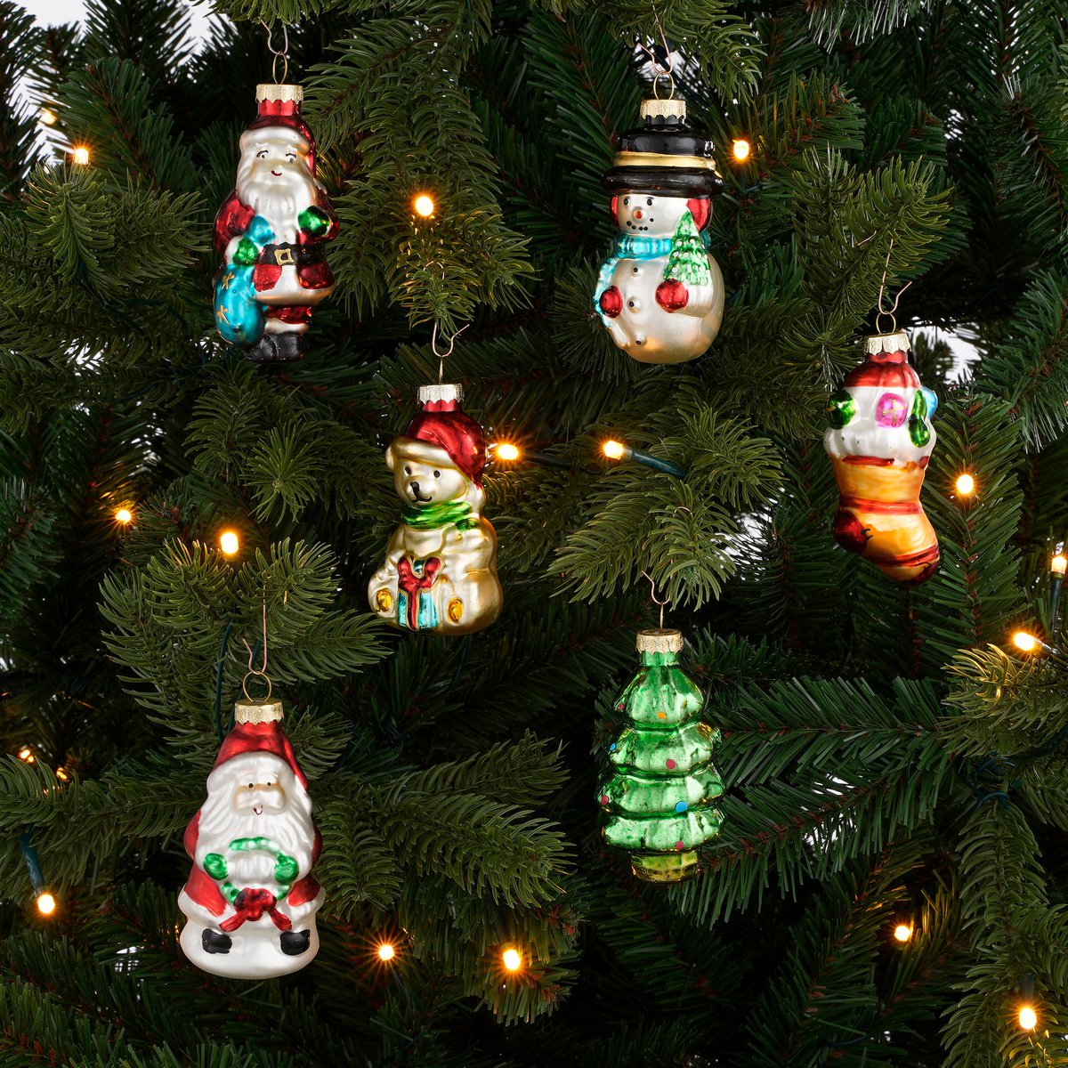 Kerst Ornamenten - Set 6 stuks - Glas - Groen