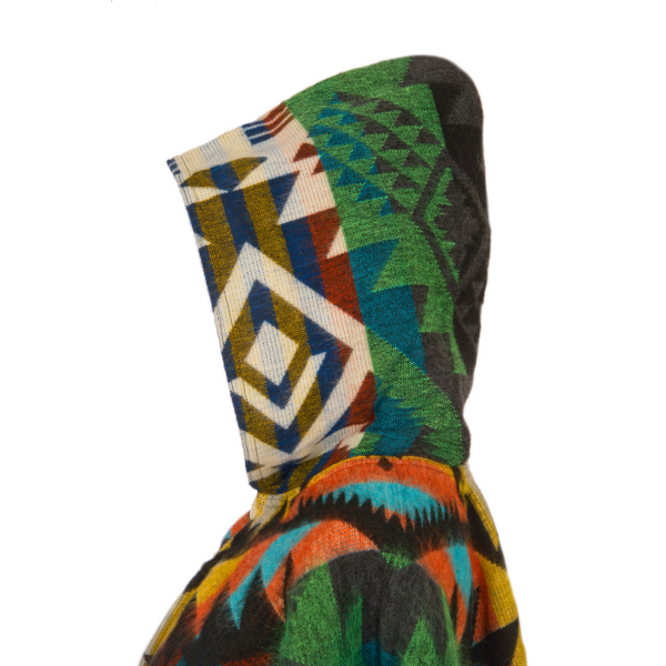 Alpaca Poncho inheems patroon | Waorani groen