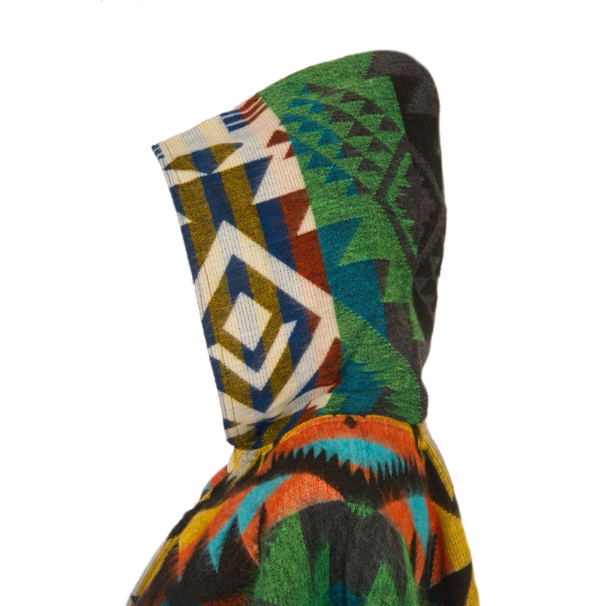 Alpaca Poncho inheems patroon | Waorani groen
