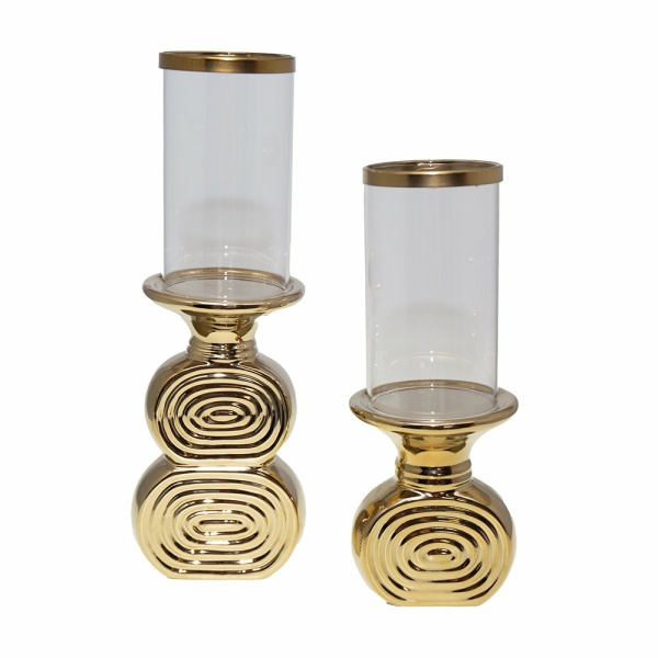 Golden Photophore Spiral 11x10x33cm