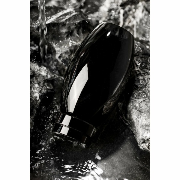 Moderne vaas, innovatief design, zwart high end glas. RUD30