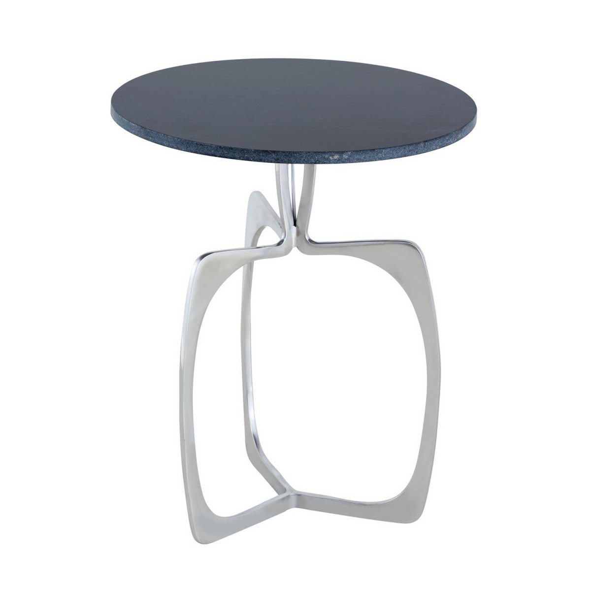 Bijzettafel metaal rond ø 45 x 56 cm siertafel marmer Sohoo frame zilver of goud