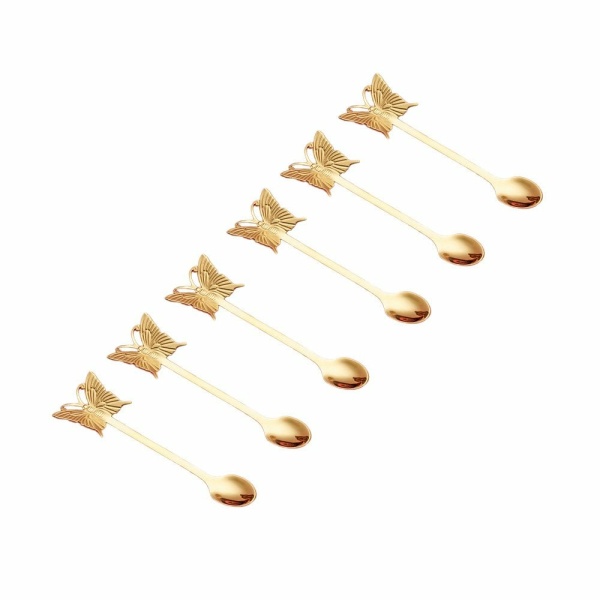 Golden Butterfly Dessert Spoon - veel van 6