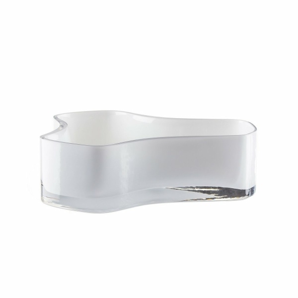 Nieuw modern design grote kom of bord, geïnspireerd op CORAL en Aalto, COR08WH