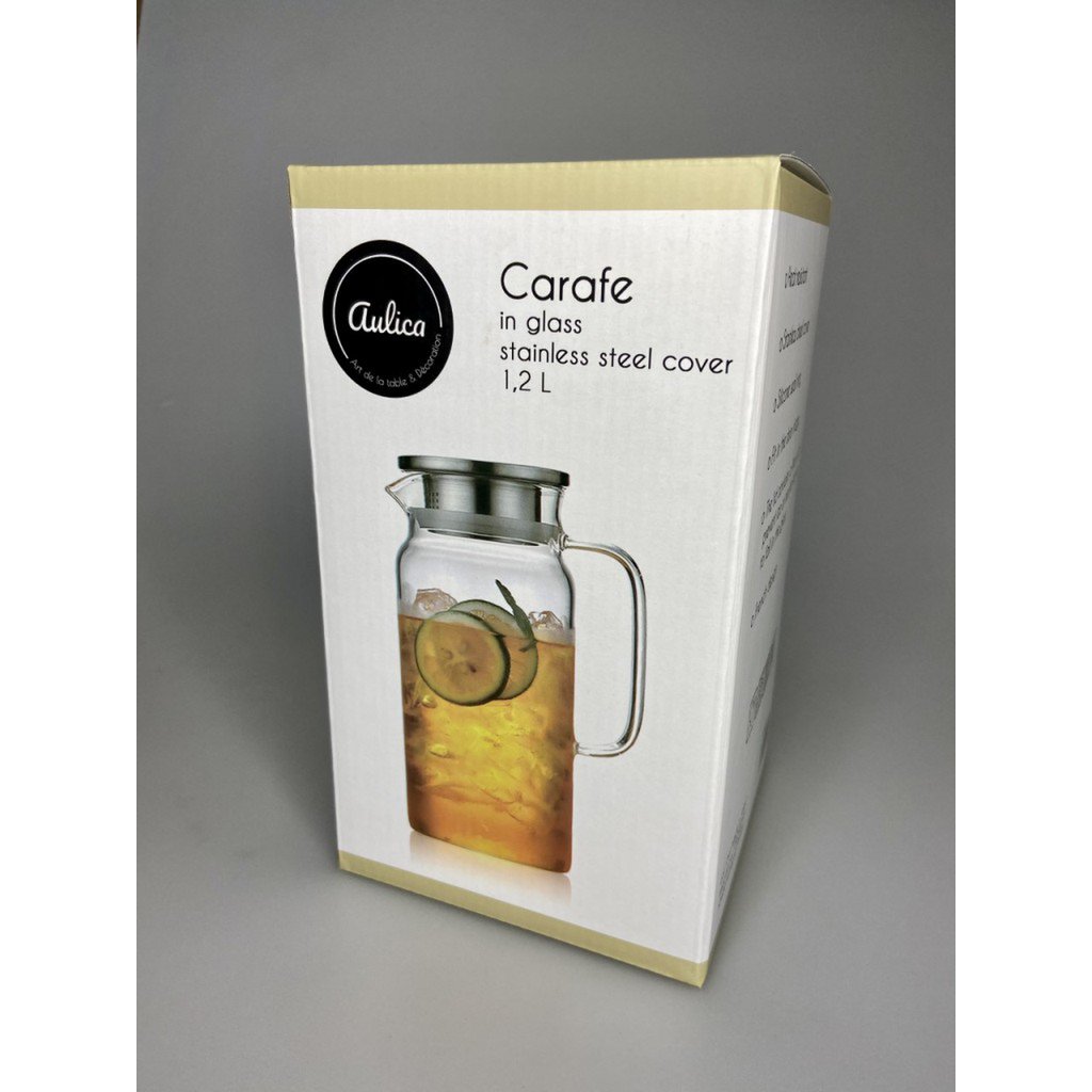 Waterkaraf roestvrijstalen deksel 1,2 l
