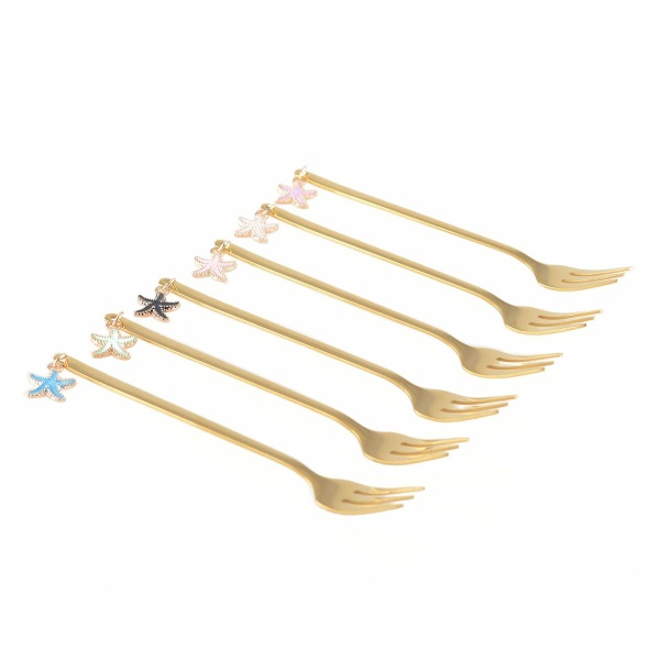 Star Golden Dessert Forks - veel van 6