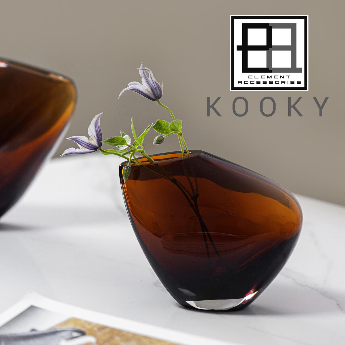 Innovatieve designvaas, kiezelachtige organische vorm, KOOKY21AM