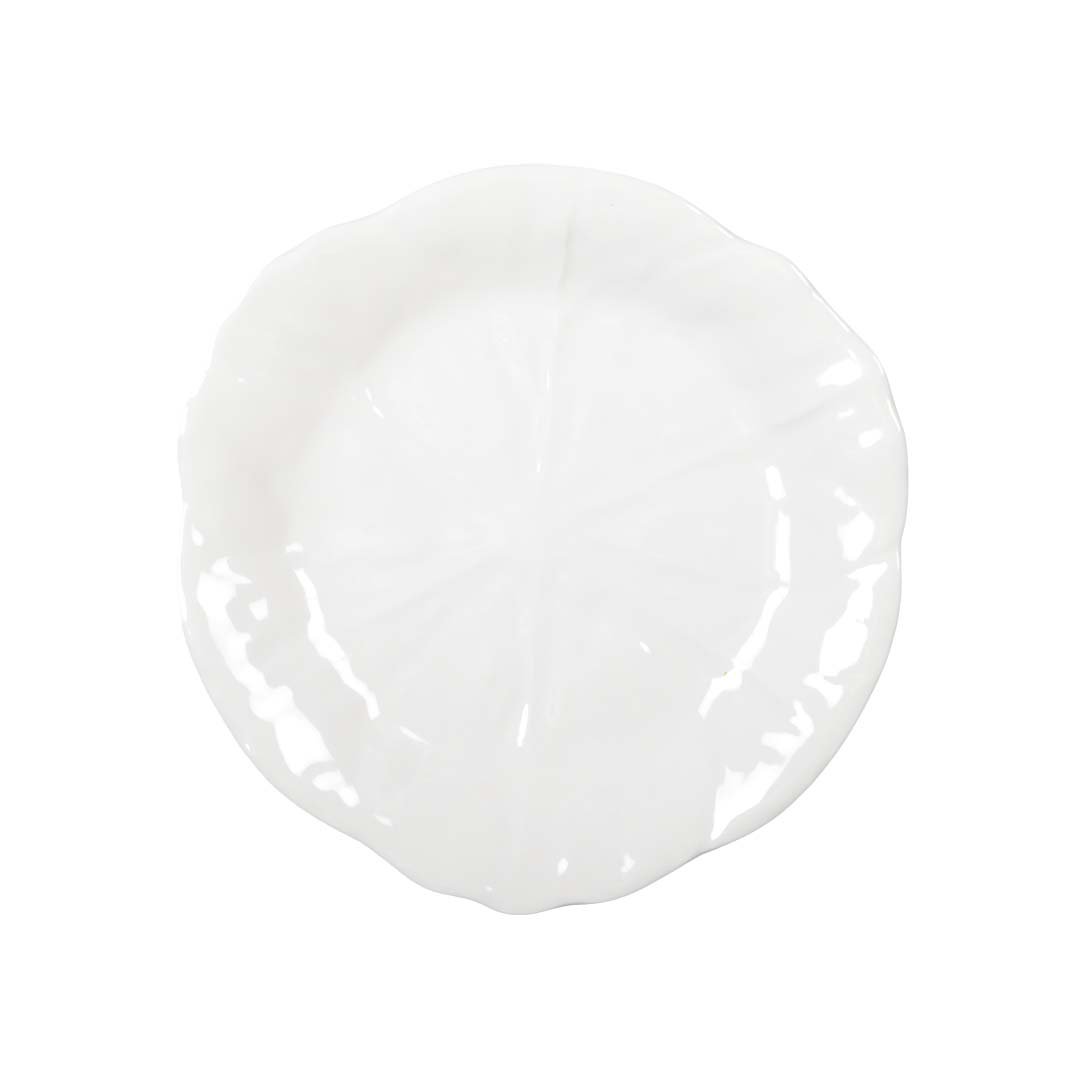 Witte dessertplaat in melamine 21x21x1.5 cm