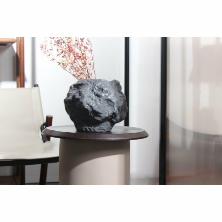 Keramische vaas m. look van rock, trendy natuurlijk design. CHU20ZW