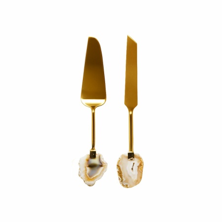 Tarte schop en gouden mes pierre agate beige
