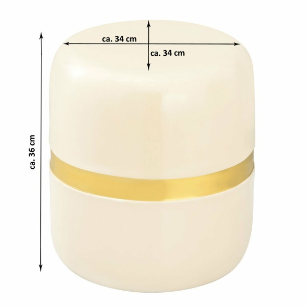 Decotisch tafeltafel rond Ø 34 uur 36 cm lamptafel soft beverley tafel metaal en glazuur