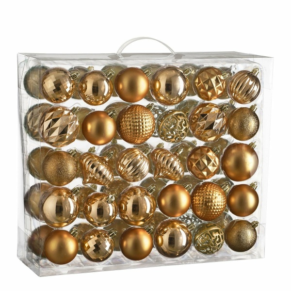 Kerstballen Set - 60 Stuks - Ø7 cm - Onbreekbaar - Koper