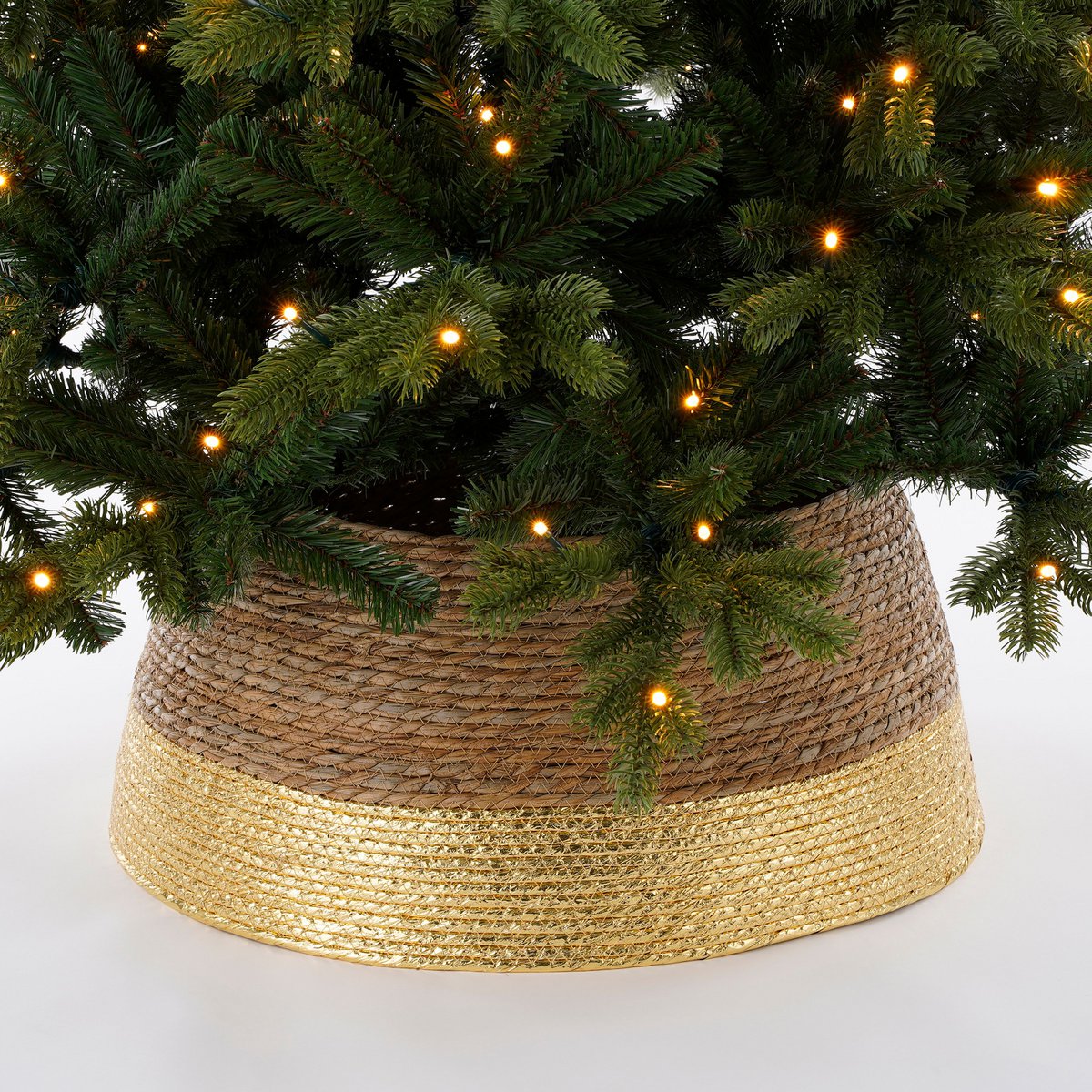 Kerstboomrok - H26 x Ø58 cm - Zeegras - Goud