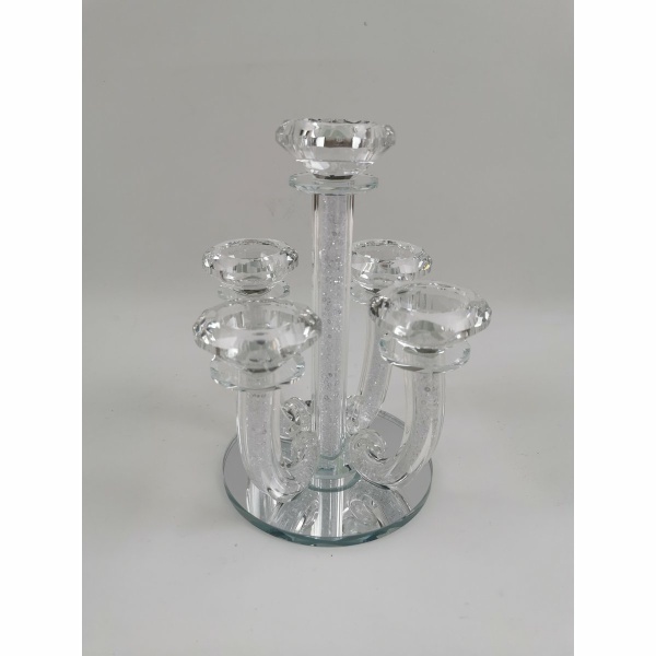 KRISTAL DIAMANT KANDELAAR 20X20X23CM